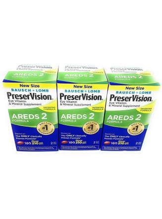 PreserVision AREDS 2 Eye Vitamin & Mineral Supplement with Lutein and Zeaxanthin, Soft Gels, 3 Pack (210ct Each) GHO#IER