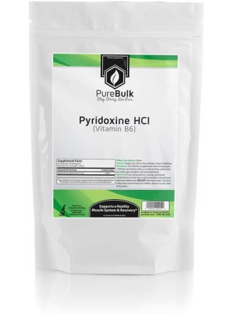 PureBulk Pyridoxine HCl (Vitamin B6) Container:Bag Size:1_5kg Powder