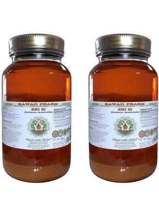 Zhi Zi Alcohol-Free Liquid Extract, Zhi Zi, Gardenia (Gardenia Jasminoides) Fruit Glycerite Herbal Supplement 2x32 oz