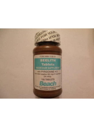 Beelith Tablet 3 Pack (Magnesium Supplement with and Pyridoxine Hcl) - 3 X 100 Tab