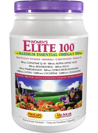 Andrew Lessman Multivitamin - Women's Elite-100 with Maximum Essential Omega-3 500 mg 120 Packets – 40+ Potent Nutrients, Essential Vitamins, Minerals, Phytonutrients and Carotenoids. No Additives