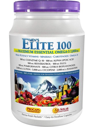 Andrew Lessman Multivitamin - Men's Elite-100 with Maximum Essential Omega-3 1000 mg 120 Packets – 40+ Potent Nutrients, Essential Vitamins, Minerals, Phytonutrients and Carotenoids. No Additives
