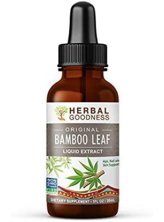 Bamboo Leaf Liquid Extract - Organic Non GMO Hair, Nail & Skin - Supplement-1 oz Bottle -Pack of 12 Bottles- Made in USA