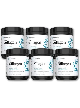 Smarter Skin Collagen - Triple Action Formula for Vibrant, Healthy Skin - Unique Marine Collagen Blend with Antioxidant Protection & Plant-Based Collagen Production Boosters (120 Servings)