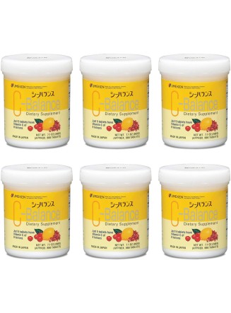 (Six Pack) Umeken C-Balance (200g) - High Potency Vitamin C containing antioxidants, Citric Acid, Gamma-linolenic Acid. Chewable, Great for Kids. Made in Japan.