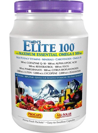 Andrew Lessman Multivitamin - Men's Elite-100 with Maximum Essential Omega-3 500 mg 120 Packets – 40+ Potent Nutrients, Essential Vitamins, Minerals, Phytonutrients and Carotenoids. No Additives