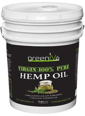 GreenIVe - Hemp Oil - Anti-Inflammatory - Vegan Omegas - Cold Pressed - Exclusively on  (640 Ounce (5 Gallon))