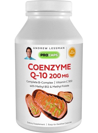Andrew Lessman Coenzyme Q-10 200 mg 360 Capsules – Essential for Energy Production and Optimum Key Organ Function, Anti-Oxidant Support, Depleted by Aging, Plus B-Complex. Easy to Swallow Capsules